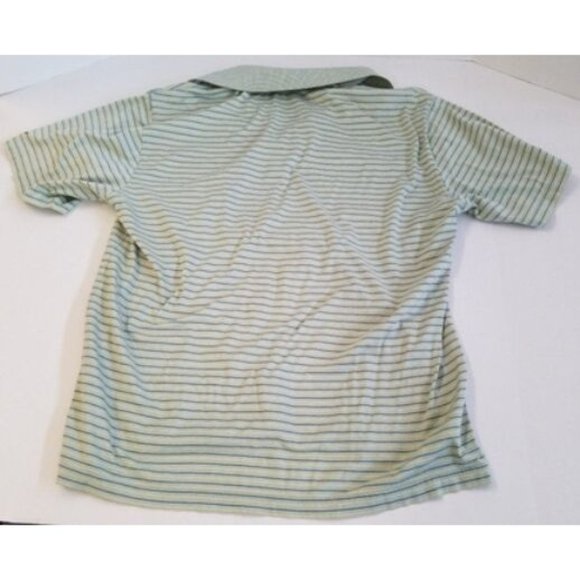 Greg Norman Mens Polo Golf Shirt Size XL Striped Double Mercerized Green - Picture 9 of 11